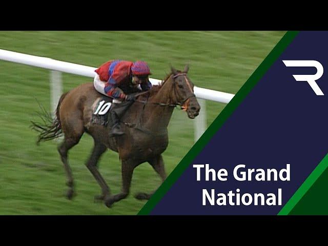 RED MARAUDER toughs it out from Smarty as only four horses finish the 2001 Grand National at Aintree